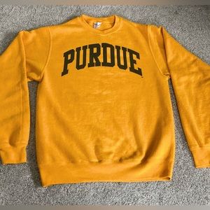 Yellow Purdue University Crewneck Sweatshirt, Size Small